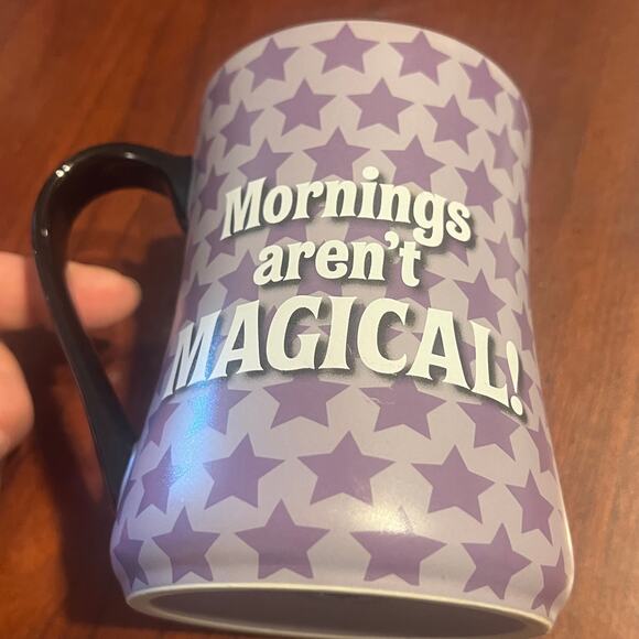 Tinker Bell "Mornings Aren't Magical" Purple Coffee Cup Mug DisneyLand Disney - Picture 2 of 7